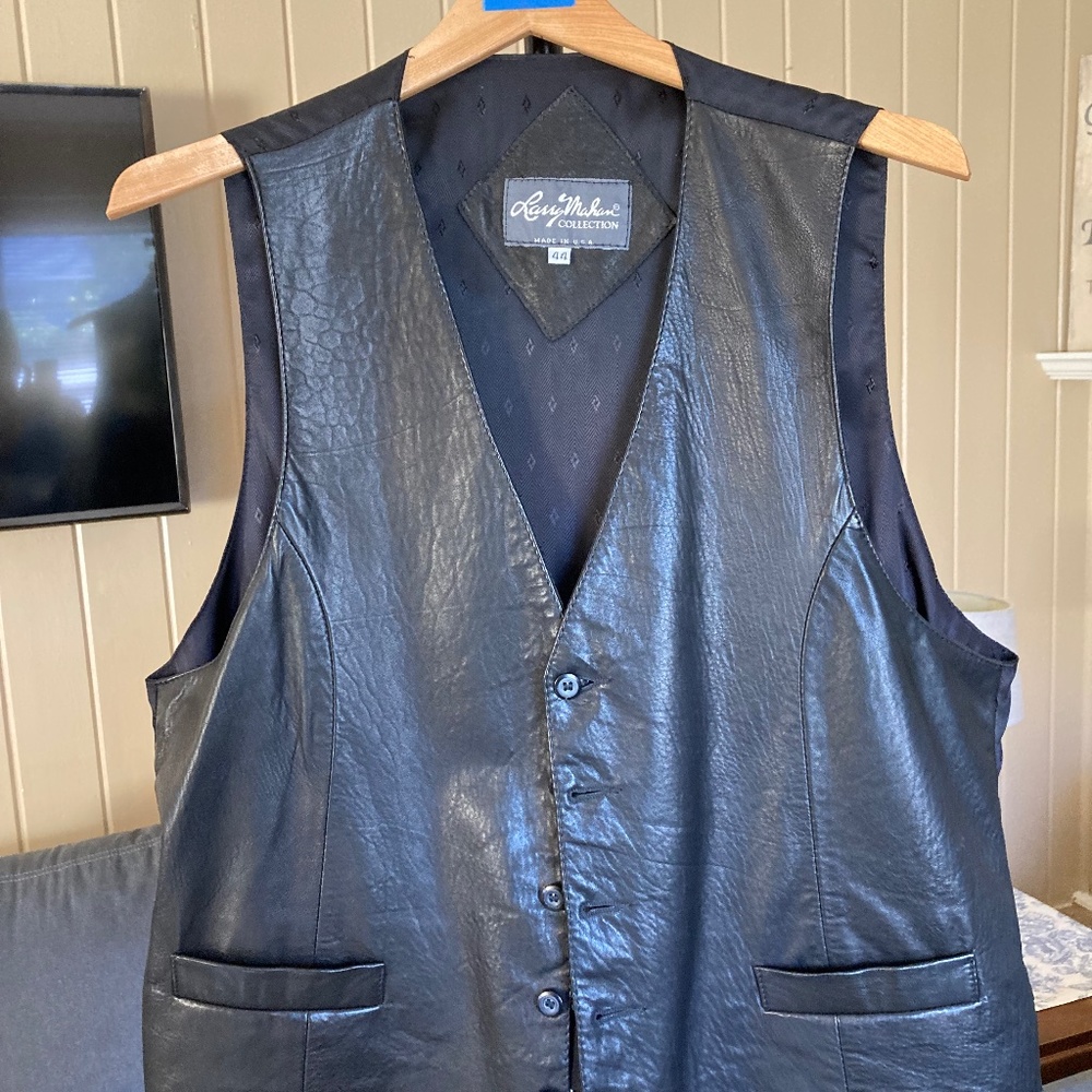 Larry Mahan Men's vest 44 Leather